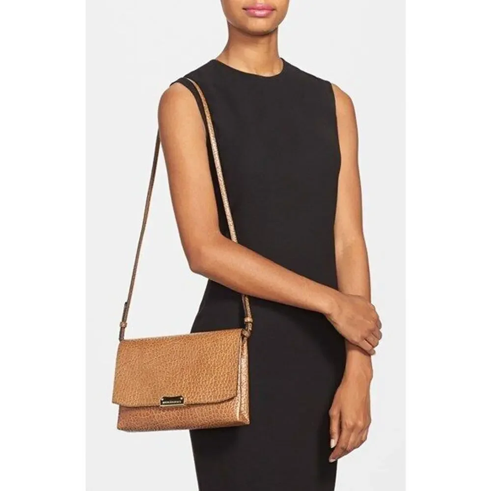 Burberry Large Langley Red Leather Clutch Crossbody Bag SG Grain Shoulder